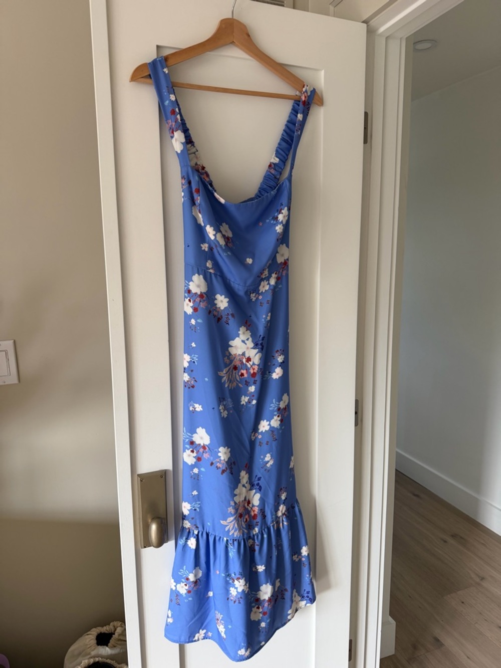 Park & Fifth Blue Floral Lafayette Maxi Dress